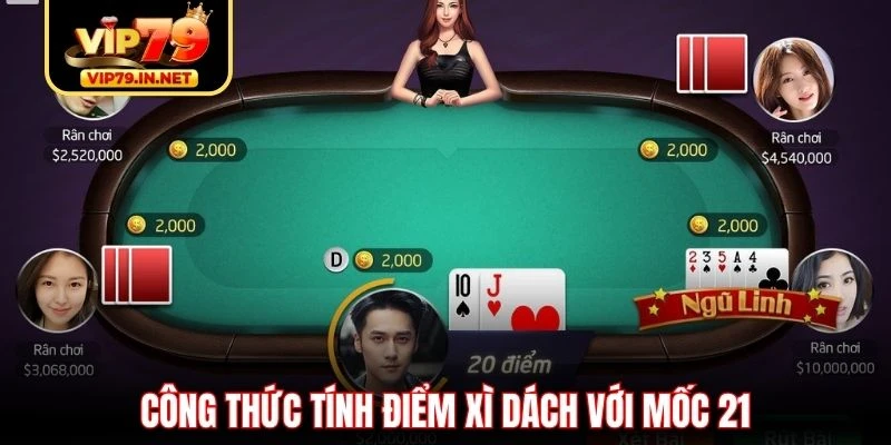 Công thức tính điểm Xì Dách với mốc 21